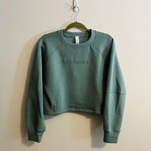 Lululemon Smooth Spacer Cropped Pullover in Green
